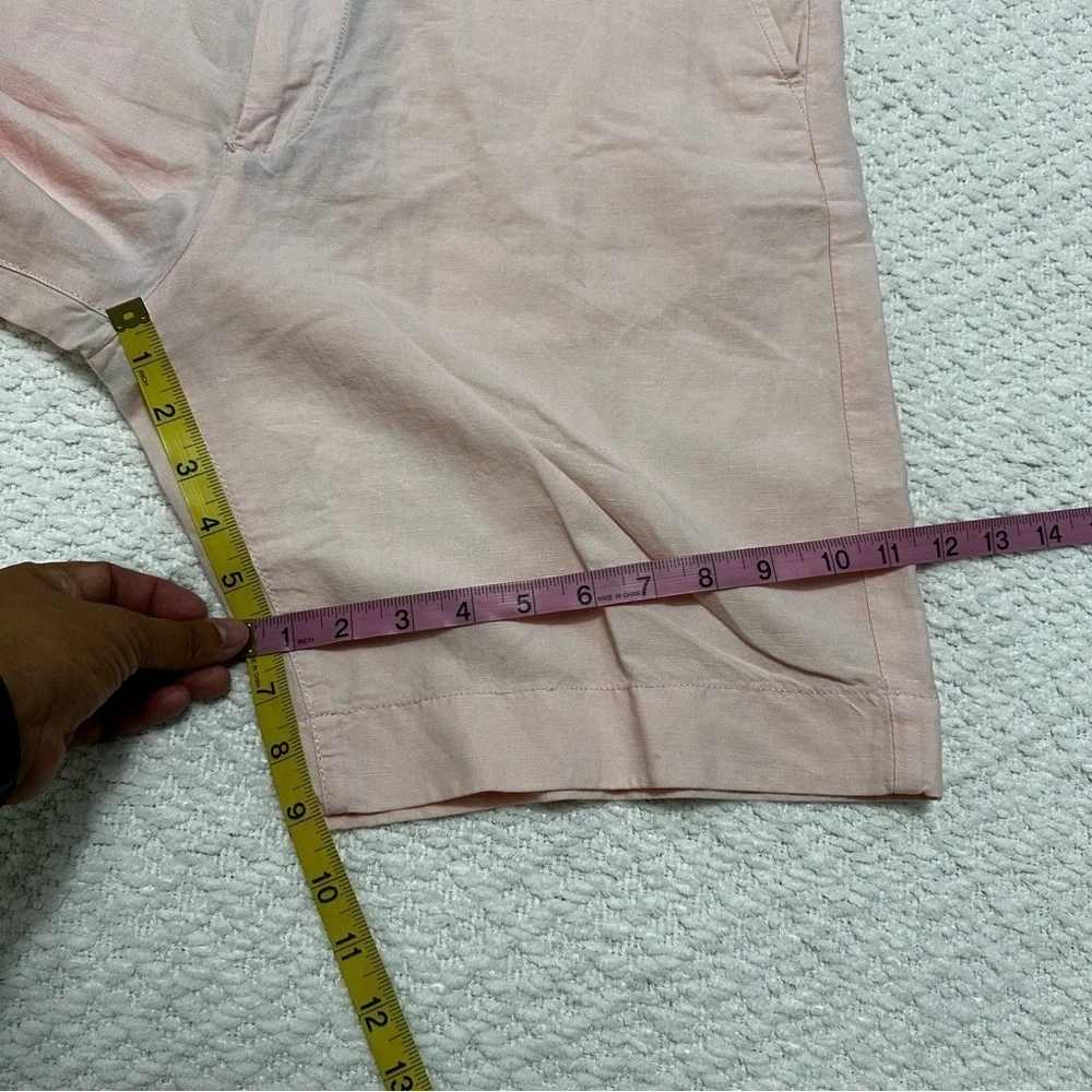Faherty Malibu Chino Shorts Summer Pink Linen Cotton Men’s Size 34